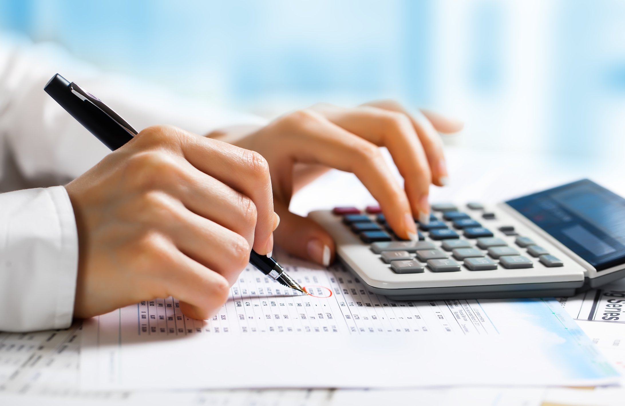 Woman doing accounting services